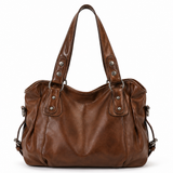 Sac cabas souple en cuir grainé pour femme