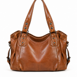 Sac cabas souple en cuir grainé pour femme