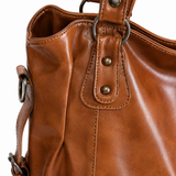 Sac cabas souple en cuir grainé pour femme