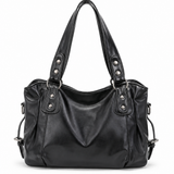 Sac cabas souple en cuir grainé pour femme