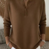 Pull Automne Élégant Noir Femme