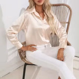 Chemise Satinée Fluide Élégance Intemporelle