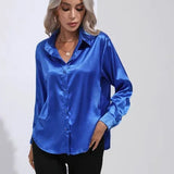 Chemise Satinée Fluide Élégance Intemporelle