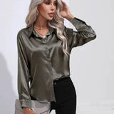 Chemise Satinée Fluide Élégance Intemporelle