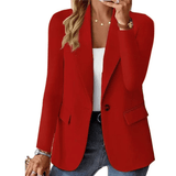 Blazer Classique Boutonné Coupe Droite Élégance Quotidienne