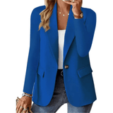 Blazer Classique Boutonné Coupe Droite Élégance Quotidienne