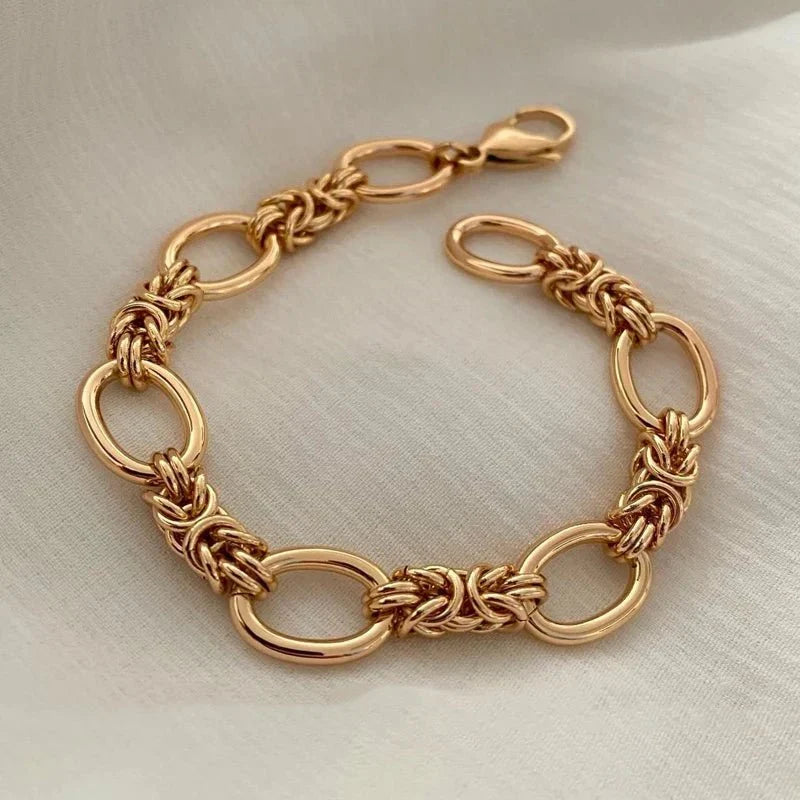 Bracelet statement femme à maillons en acier inoxydable