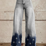 Pantalon Large à Imprimé Moucheté
