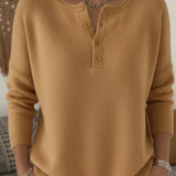 Pull Automne Élégant Noir Femme