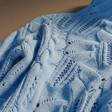 Pull Col Montant Maille Torsadée Ajourée Élégance Hiver