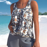 Ensemble Été Femme Débardeur Fleuri et Short Léger