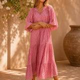 Robe Femme Longue Bohème Imprimé Fluide