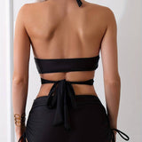 Maillot de Bain Deux Pièces Taille Haute Maintien Sculptant