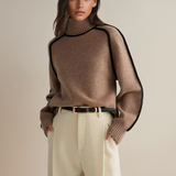 Pull Ample Automne Léger Marron Femme