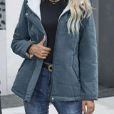 Veste Femme Hiver Doublure Chaude à Capuche