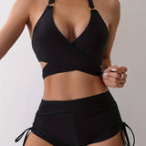 Maillot de Bain Deux Pièces Taille Haute Maintien Sculptant