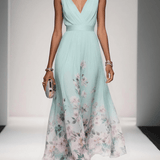 Robe Longue Étée Légère Verte Femme