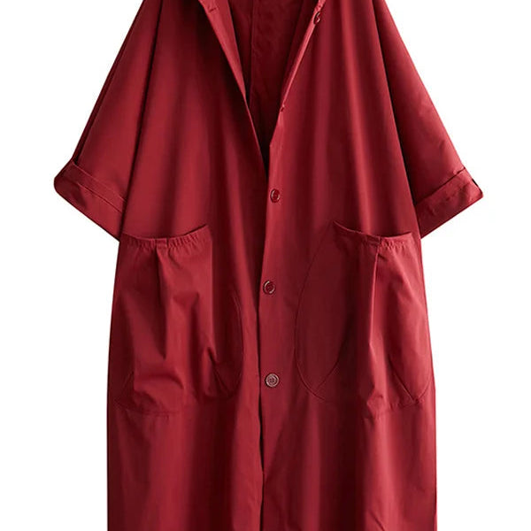 Manteau Cape Oversize Femme – Manteau Long à Capuche Moderne