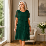 Robe Élégante Bleue Marine Femme