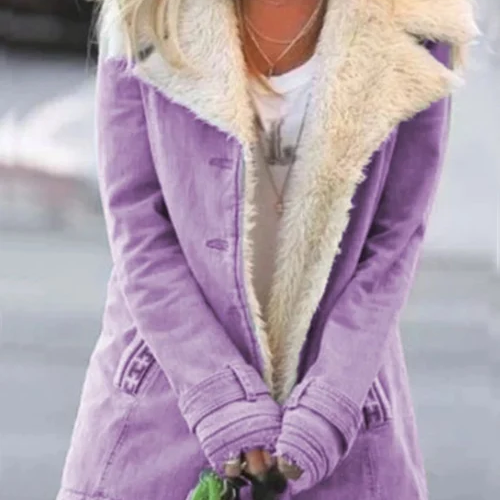 Veste Femme Doublée Polaire – Manteau Court Chaud et Tendance
