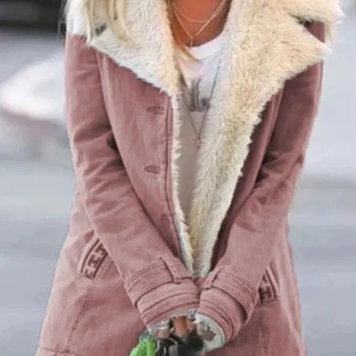 Veste Femme Doublée Polaire – Manteau Court Chaud et Tendance