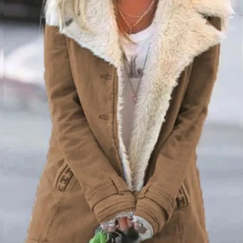 Veste Femme Doublée Polaire – Manteau Court Chaud et Tendance