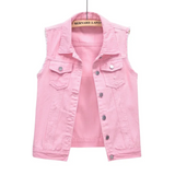 Jeanne | Gilet Jean Sans Manches & Style Tendance
