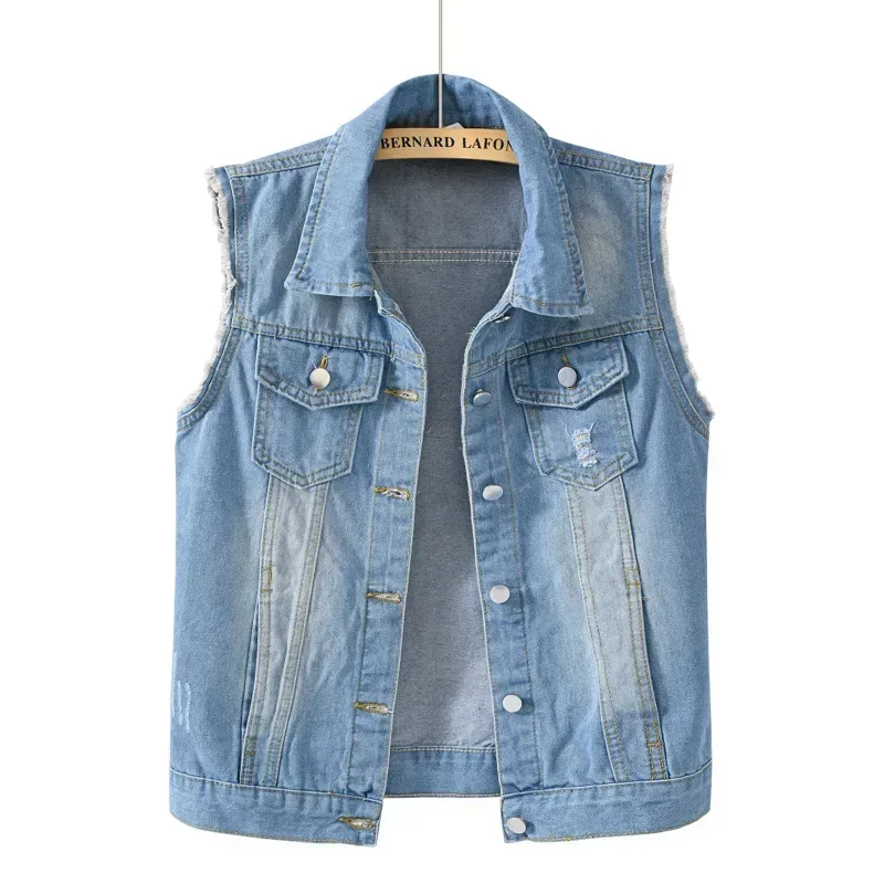 Jeanne | Gilet Jean Sans Manches & Style Tendance