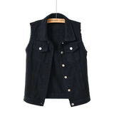 Jeanne | Gilet Jean Sans Manches & Style Tendance