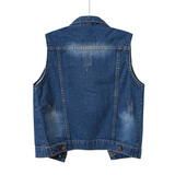 Jeanne | Gilet Jean Sans Manches & Style Tendance