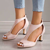 Sandales à Talon Ouvert Style Élégant