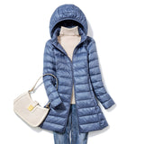 Doudoune Longue Brillante Capuche Ultra Chaude Élégance Hiver