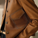 Veste Cuir Femme Élégante – Blouson Court Chic et Moderne