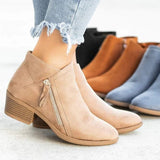 Bottines à Talon Zippées pour Style Élégant