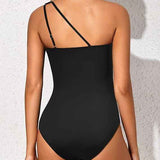 Maillot de Bain Femme Une Pièce Asymétrique