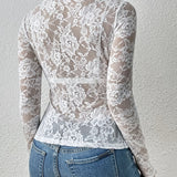 Body Dentelle Col V Élégant Coupe Ajustée Chic
