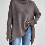 Pull Automne Élégant Vert Femme