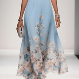 Robe Longue Étée Légère Verte Femme