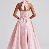 Robe Midi Évasée Bretelles Fines Dos Nu Élégance Romantique