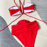 Maillot de Bain 1 Pièce Découpé à Bretelles Croisées