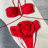 Maillot de Bain 1 Pièce Découpé à Bretelles Croisées