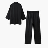 Ensemble Satiné Blazer et Pantalon Élégant