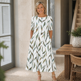 Robe Mi-Longue Blanche Femme Essentielle