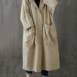 Manteau Cape Oversize Femme – Manteau Long à Capuche Moderne