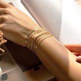 Set de 6 bracelets femme en acier inoxydable