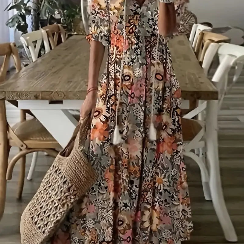 Robe Maxi Bohème Fleurie Coupe Fluide Été Chic