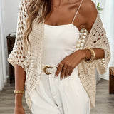 Cardigan Automne De Plage Camel Femme