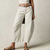 Pantalon Léopard Ample Taille Haute Tendance