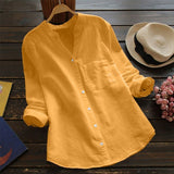 Chemisier Femme Coton Boutonné – Blouse Élégante et Légère