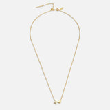 Collier Initiale avec Cœur, Acier Doré Ajustable